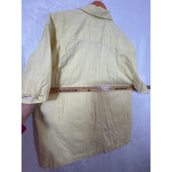 Jamaica Jaxx Vintage Silk Camp Shirt XXL Yellow - Picture 9 of 10